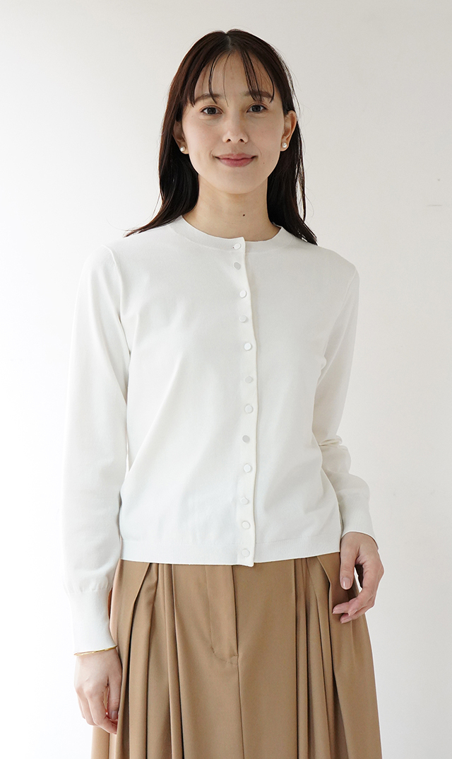 アメリアニットカーディガン白