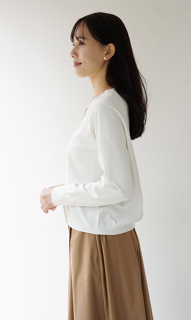 アメリアニットカーディガン白