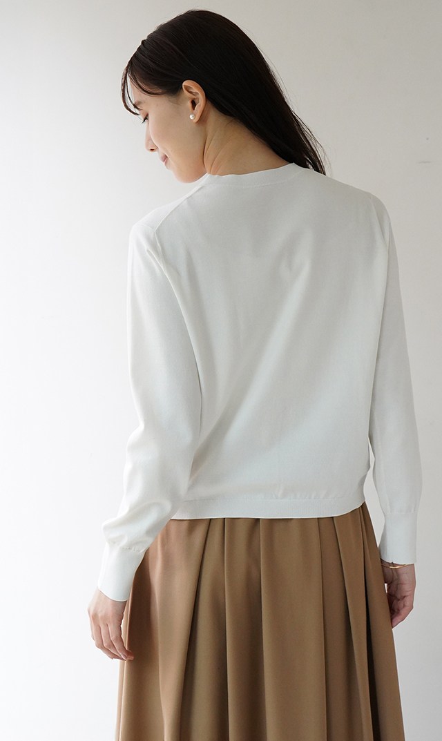 アメリアニットカーディガン白