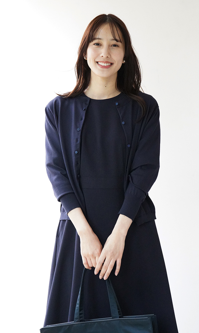 アメリアニットカーディガン紺