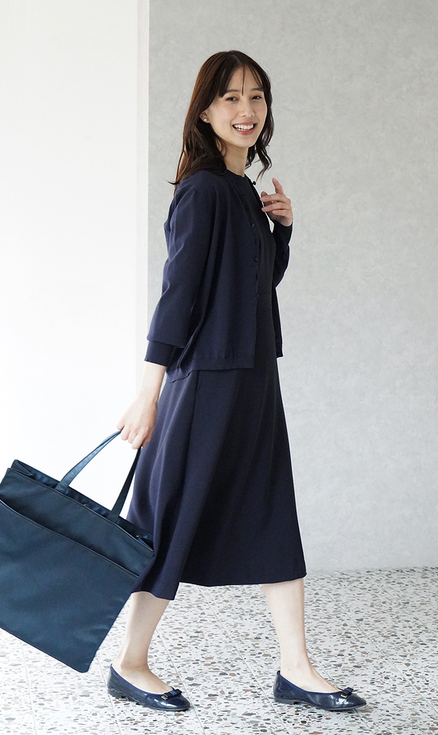 アメリアニットカーディガン紺