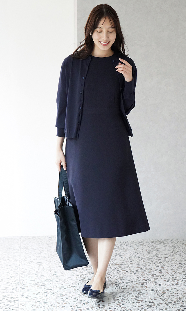 アメリアニットカーディガン紺