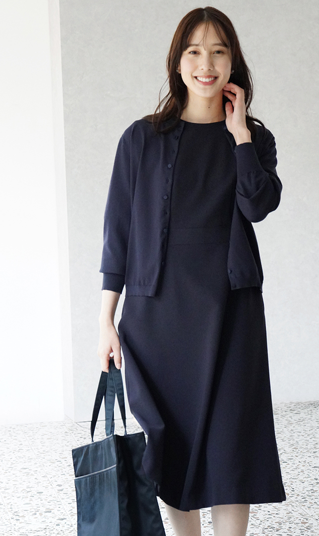 アメリアニットカーディガン紺