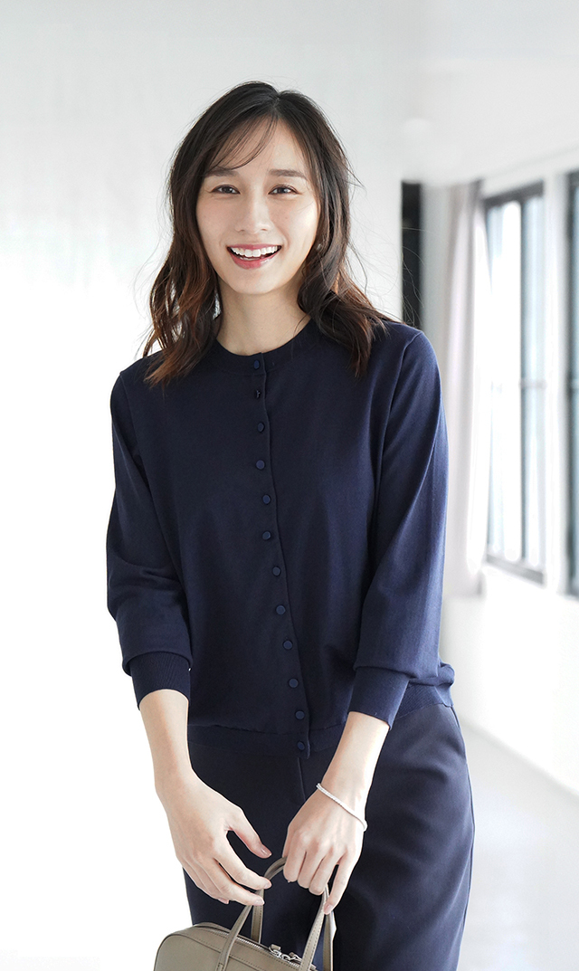 アメリアニットカーディガン紺