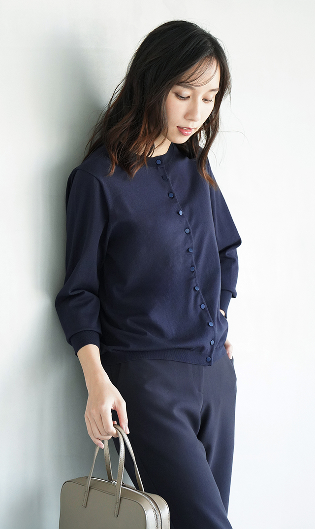 アメリアニットカーディガン紺