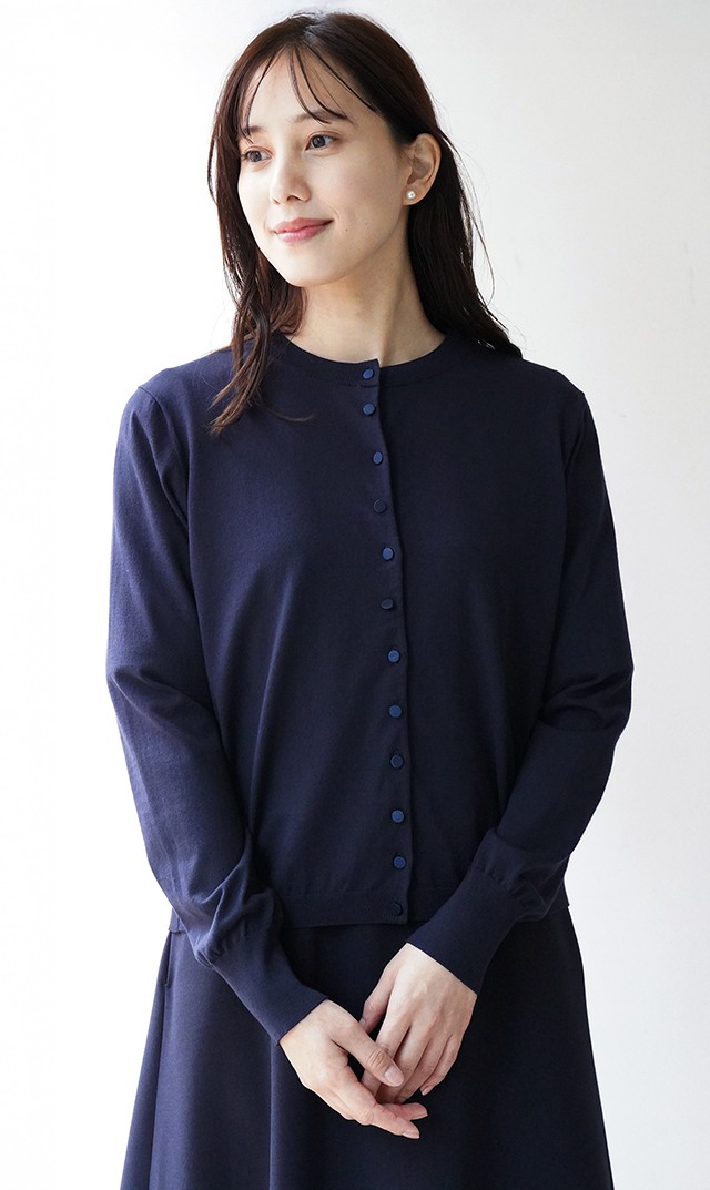 アメリアニットカーディガン紺