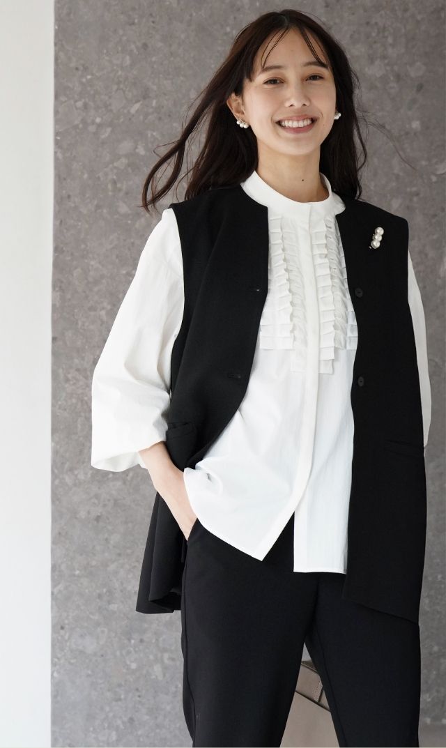 【ヴィリーナ】ロリエ コクーンジレ(ブラック)