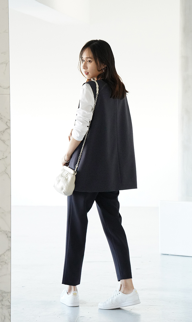 【NEW】ヴィリーナ（VIRINA）/【セットアップ・ストレッチ・洗える】ロリエ コクーンジレ 着るだけでこなれ感が漂うバランスの良い立体感、きれいめから