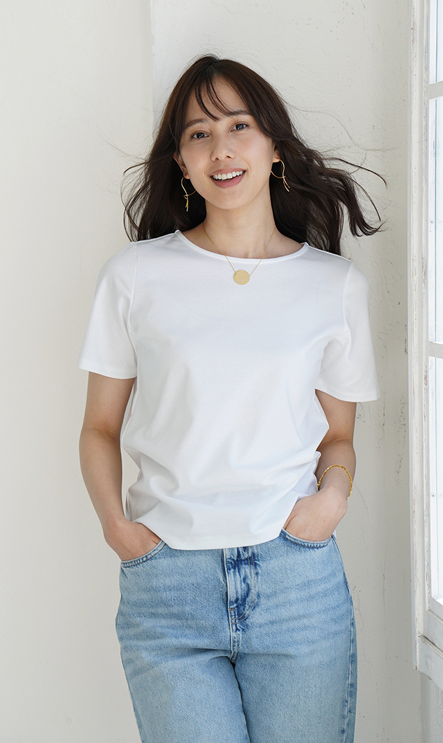 UVカット・接触冷感スローンTシャツ白