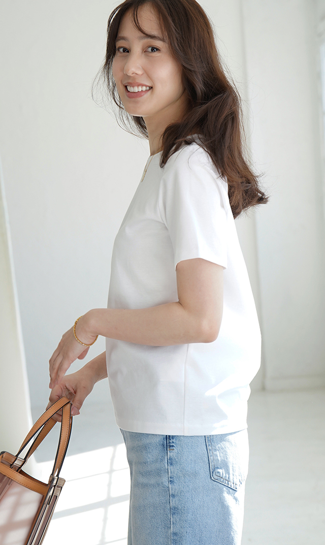 UVカット・接触冷感スローンTシャツ白