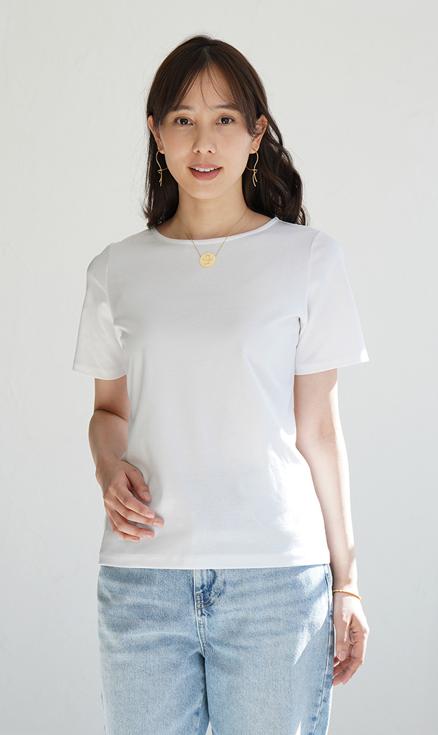UVカット・接触冷感スローンTシャツ白