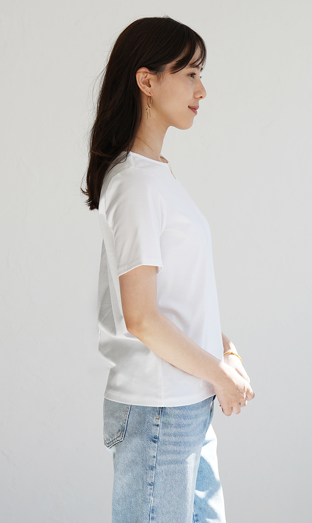 UVカット・接触冷感スローンTシャツ白