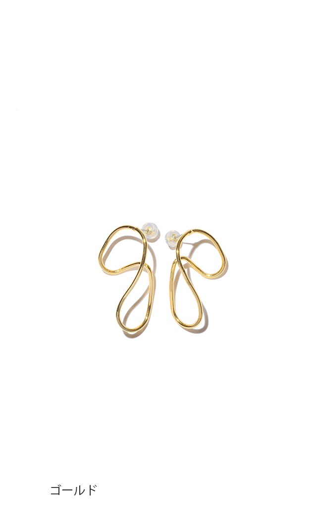 【ヴィリーナアクセサリー】オービットピアス(ゴールド/シルバー）