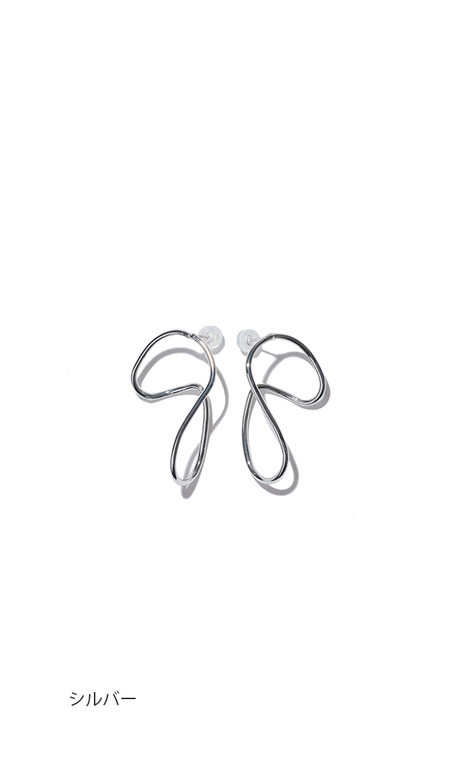 【ヴィリーナアクセサリー】オービットピアス(ゴールド/シルバー）