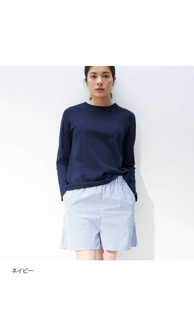 BERLUTI / 長袖Tシャツ/XS/コットン/NVY/r26jrl103jaek WRAYからやわらかくハリのある超長綿を使用した長袖Tシャツが登場。