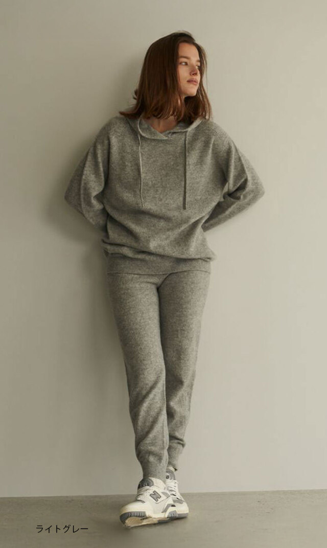 【レイ(WRAY）】カシミヤシルクニットパーカー(3色展開）