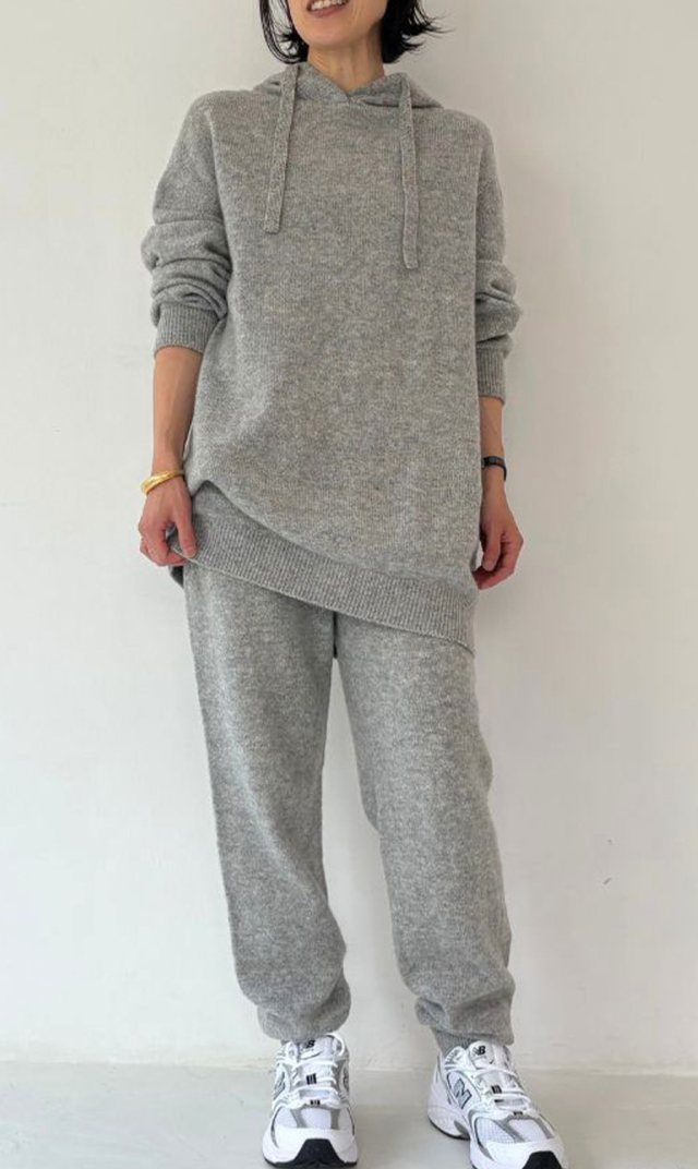 【レイ(WRAY）】カシミヤシルクニットパーカー(3色展開）