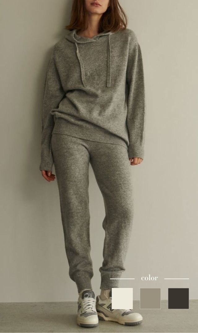 【レイ(WRAY）】カシミヤシルクハイウエストジョガー(3色展開）