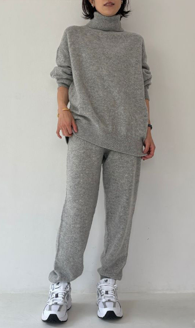 【レイ(WRAY）】カシミヤシルクハイウエストジョガー(3色展開）