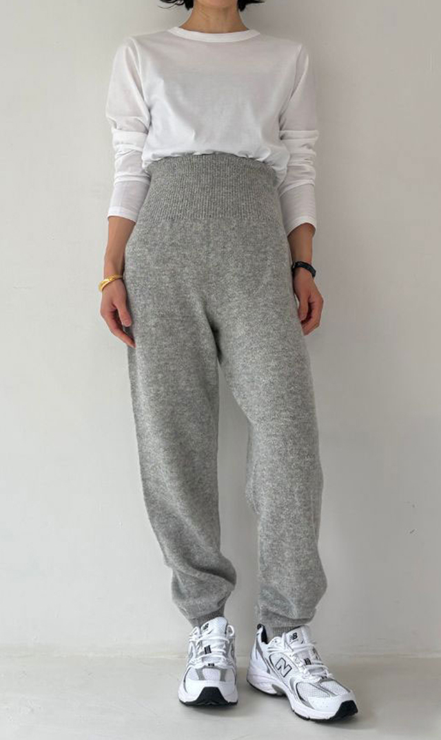 【レイ(WRAY）】カシミヤシルクハイウエストジョガー(3色展開）