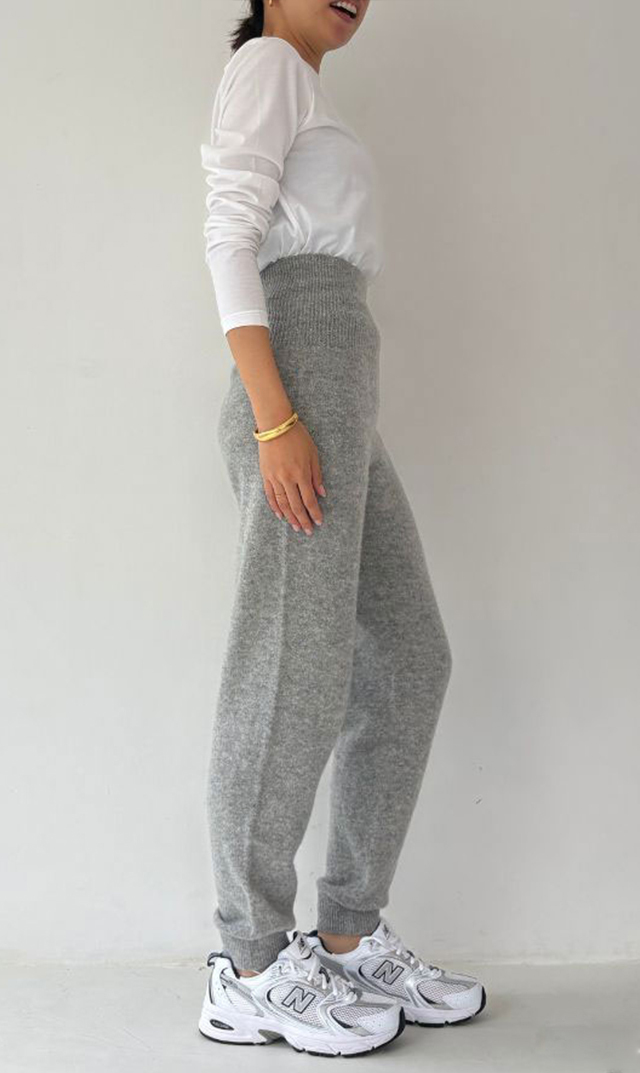 【レイ(WRAY）】カシミヤシルクハイウエストジョガー(3色展開）