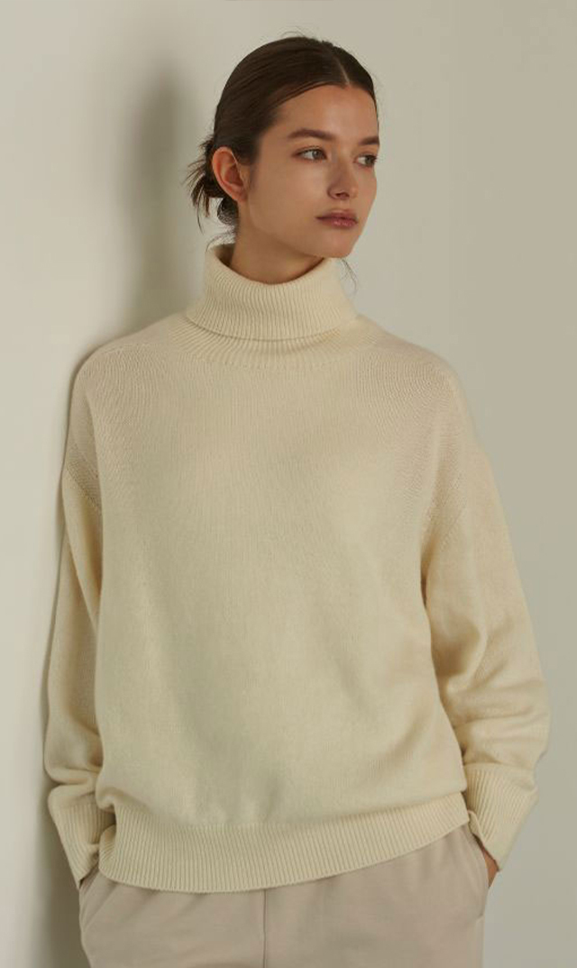 【レイ(WRAY）】カシミヤシルクタートルニット(4色展開）