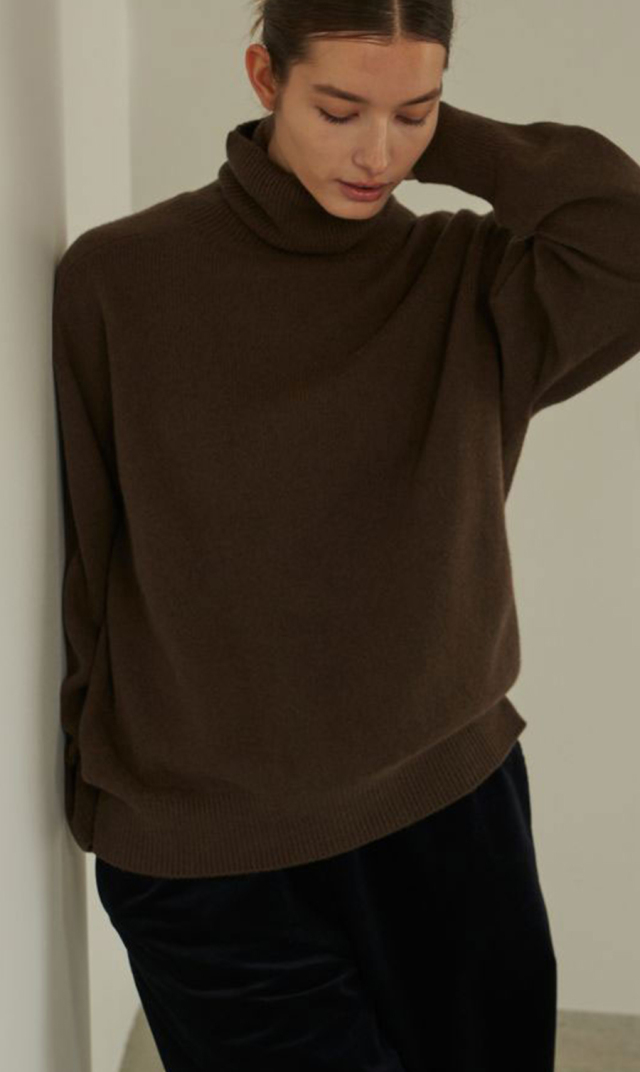 【レイ(WRAY）】カシミヤシルクタートルニット(4色展開）