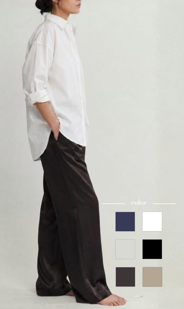 ※9/15(火)正午新色再入荷予定【レイ（WRAY)】リラックスサテンパンツ（全5色）