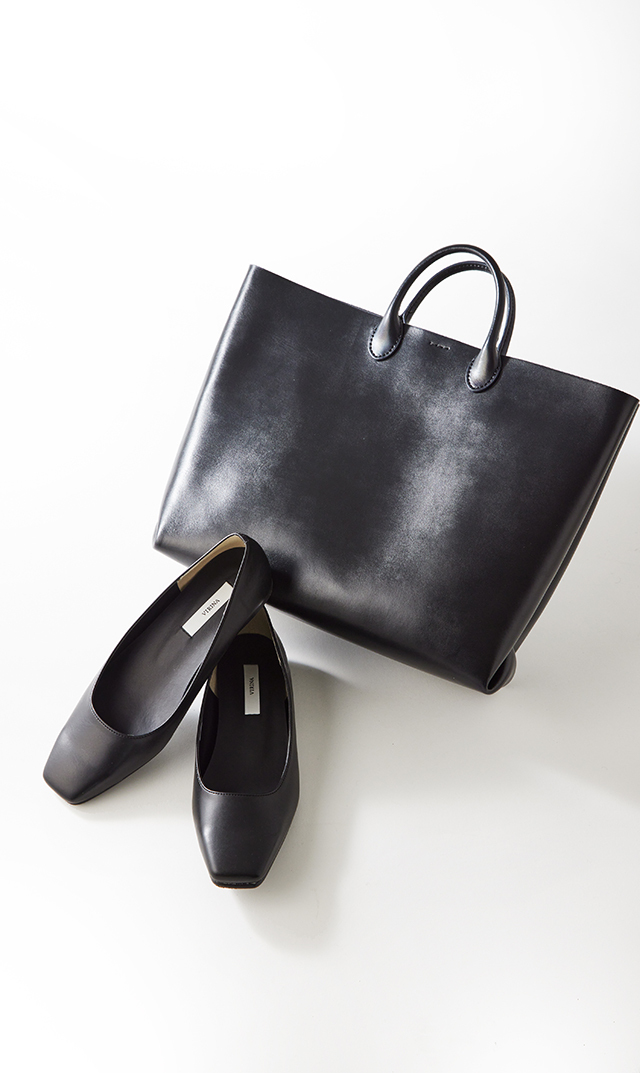 ヤーキ別注スクエアトートバッグ紺