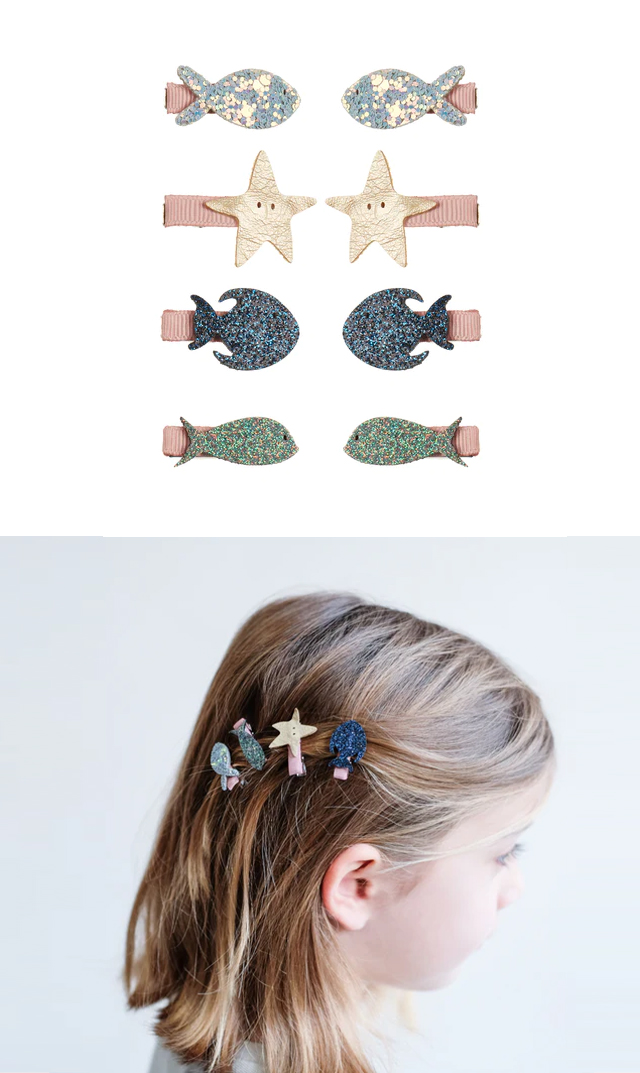貝殻のヘアクリップ（6点セット）