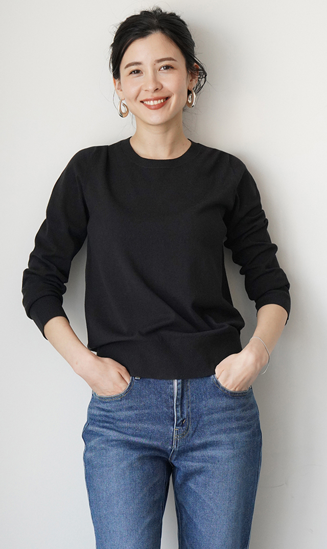 アデルクルーネックニット４色展開