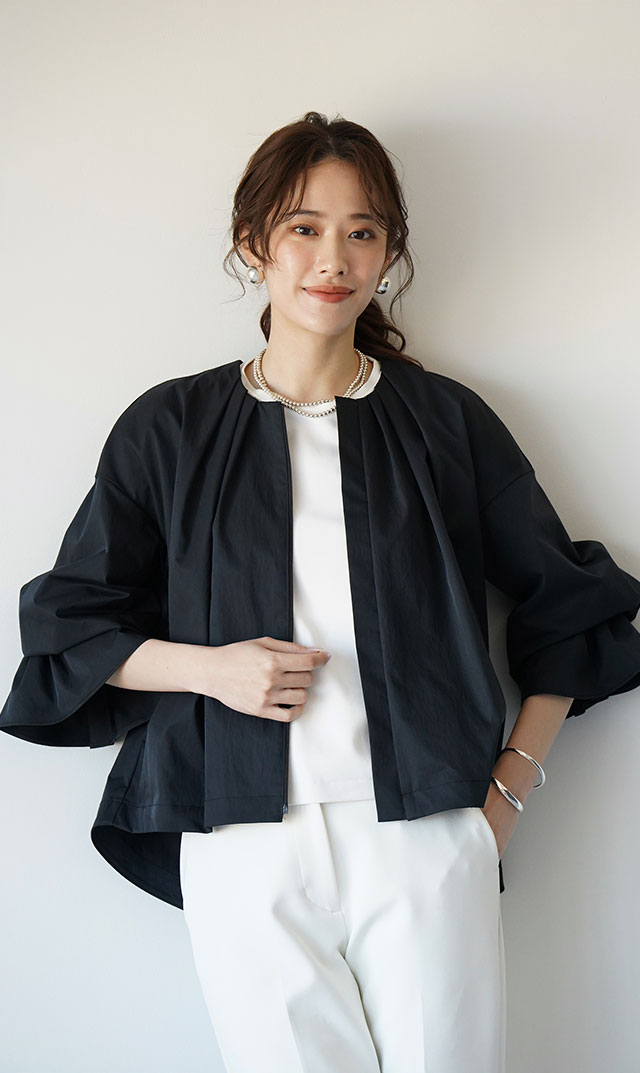 [モアマークダウンSALE]【ヴィリーナ】ロージーブルゾン（ブラック）