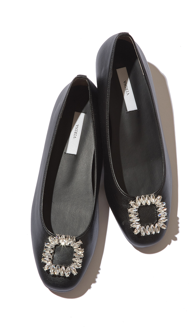 【ヴィリーナ】晴雨兼用ジュノビジューパンプス(ブラック)