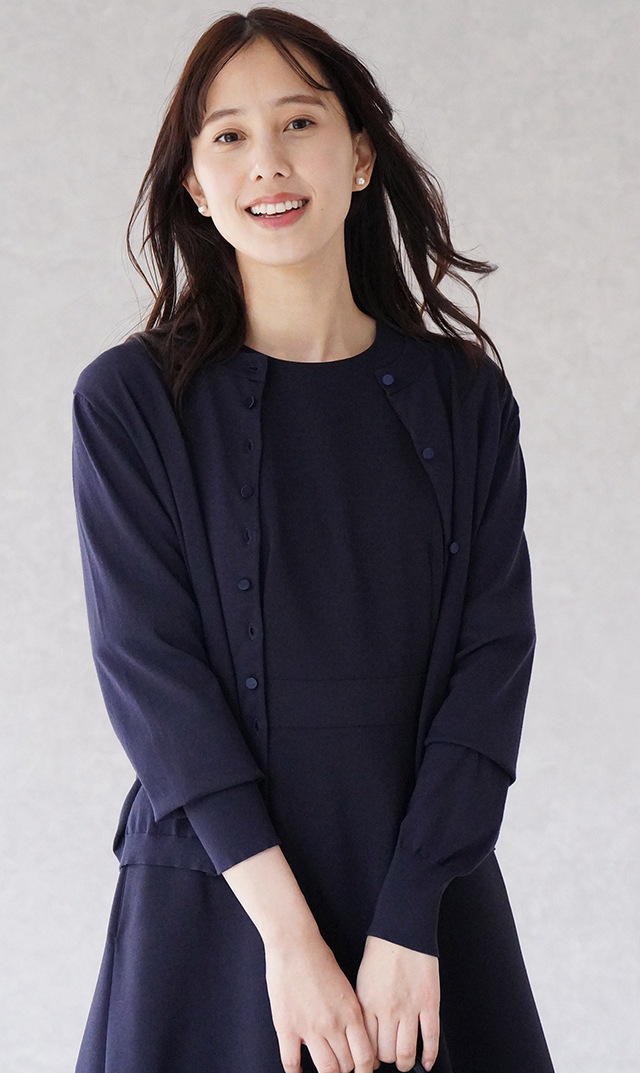 アメリアニットカーディガン紺