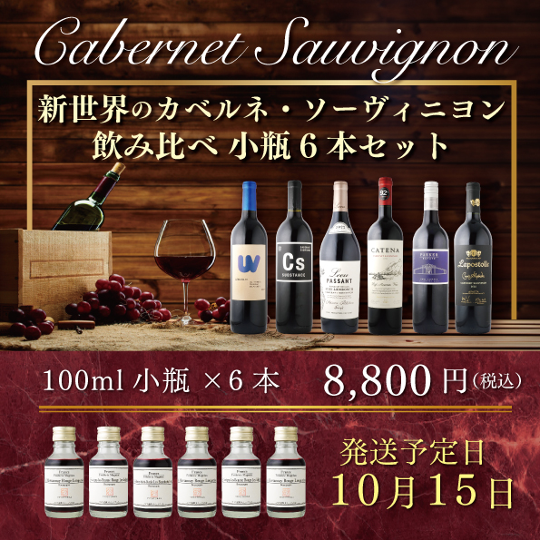 新世界のカベルネ・ソーヴィニヨン飲み比べ  小瓶6本セット