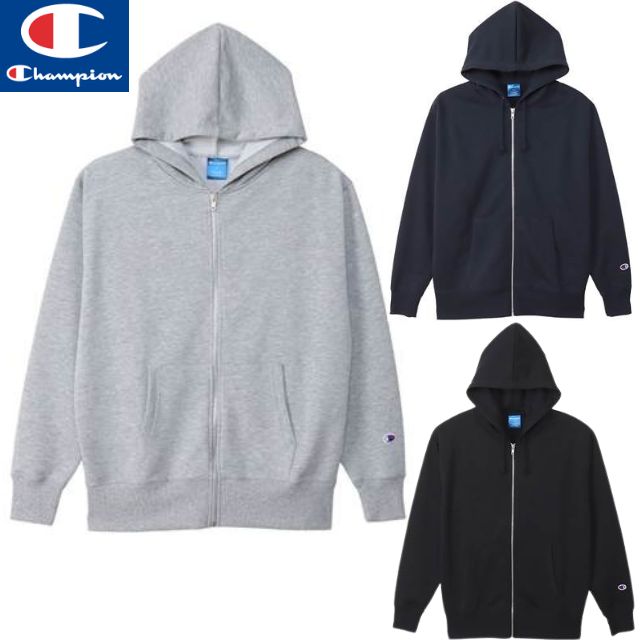 【吸汗速乾】チャンピオン(Champion) ジップフーデッドスウェットシャツ [C3XS160] チームウェア【大きいサイズ有】
