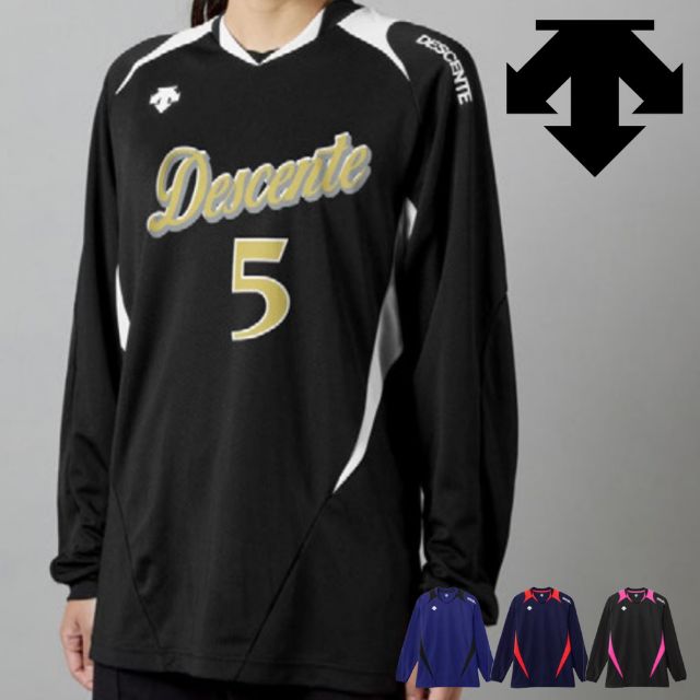 【1枚までメール便OK】デサント(DESCENTE) 長袖 プラクティスシャツ プラシャツ Tシャツ バレーボール 練習着 [DSS5410B] 男女兼用