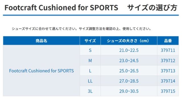 ザムスト（ZAMST）インソール for SPORTS フットクラフト