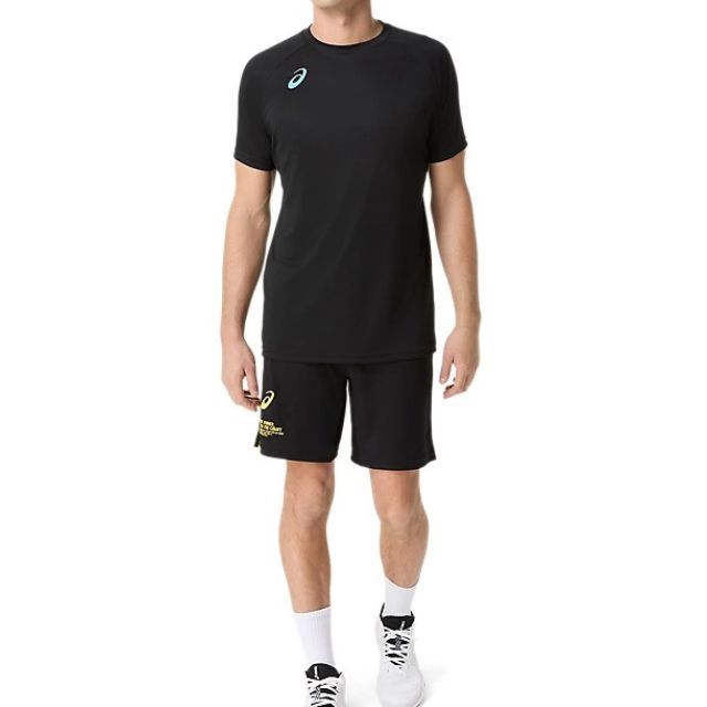 アシックス　バレーボールウェア？上下　胸パッド入り　フレンチ袖　つるつる素材 ASICS（アシックス） メンズ レディス バレーボール 半袖Tシャツ