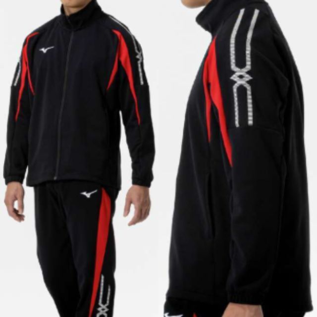 東福岡Mizuno ウォームアップジャケット 黒/白 ミズノ（MIZUNO）（メンズ、レディース）ウォームアップ