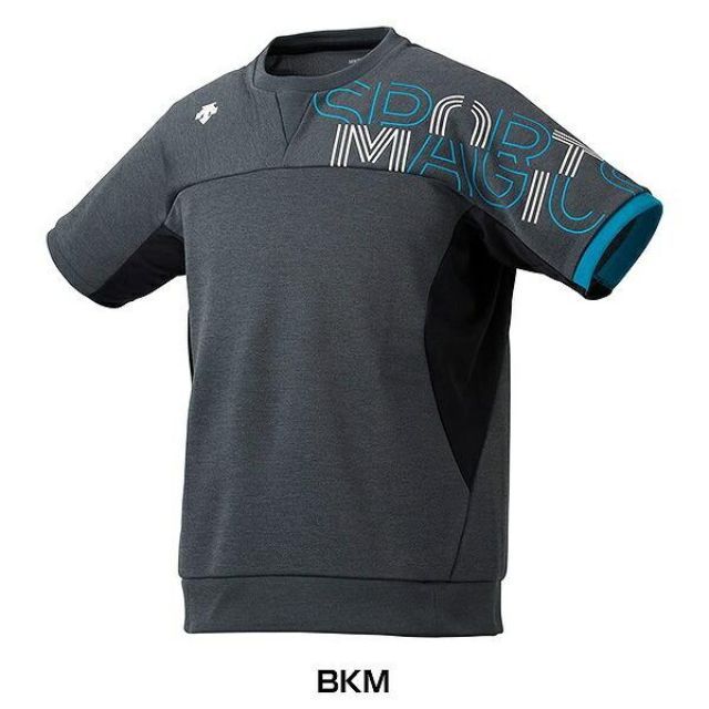 デサント(DESCENTE) バレーボール 半そでスウェットパーカー [DVUQJC20-BKM] ブラック杢 XO