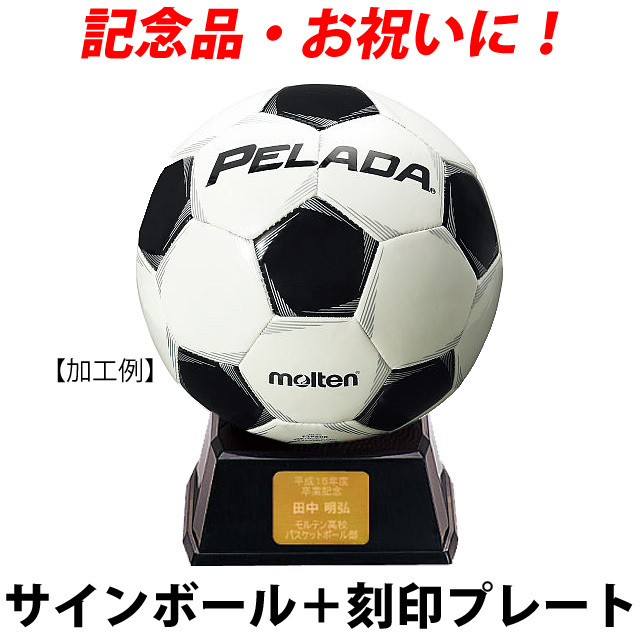 【名入れ】モルテン(molten) サッカーサインボール＋プレート [F2L500-KOKUIN] 寄せ書き 記念品