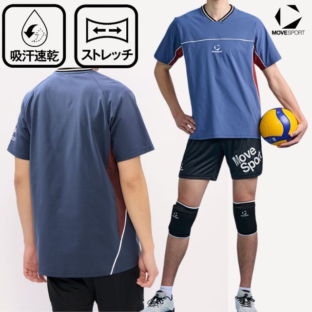 【1枚までメール便OK】デサント(DESCENTE) ムーブスポーツ(MOVESPORT) バレーボール半袖プラクティスシャツ（ユニセックス）[SV6SHT10U] Tシャツ【2026新作】