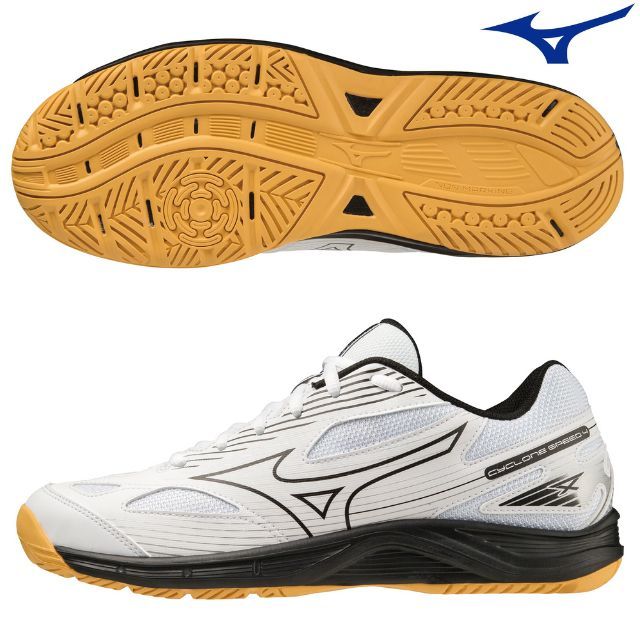 ミズノ(mizuno) バレーボールシューズ サイクロンスピード4 ローカットモデル [V1GA2380-54] ホワイト【即日出荷】
