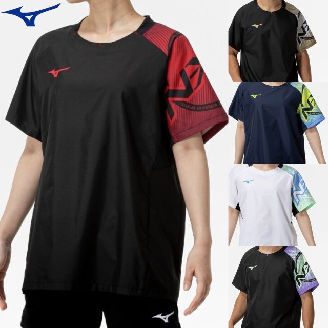 【1枚までメール便OK】ミズノ(mizuno) バレーボール 練習着 ピステ(半袖) [V2MEC000] 2025新作