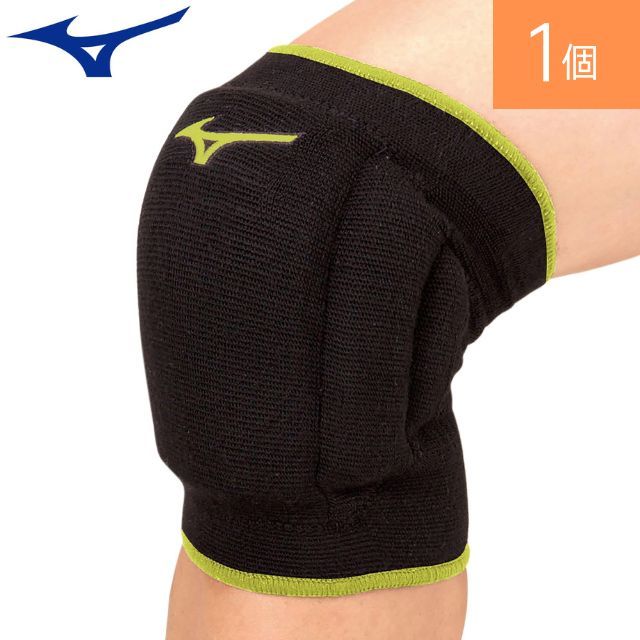 【2個までメール便OK】ミズノ(mizuno) 膝サポーター(1個入り)(バレーボール)[レディース] [V2MY8024] ブラック×ライムのみ