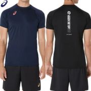 【1枚までメール便OK】アシックス(asics) バレーボール 半袖Tシャツ バックプリント半そでシャツ [2053A214-001-400] トレーニングウェア ユニセックスサイズ