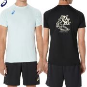 【1枚までメール便OK】アシックス(asics) バレーボール 半袖Tシャツ バックプリント半そでシャツ [2053A214-002-401] トレーニングウェア ユニセックスサイズ