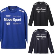 【1枚までメール便OK】デサント(DESCENTE) ムーブスポーツ(MOVESPORTS) オーセンティックロゴ 長袖プラクティスシャツ(ユニセックス) [ST4FLT00M]