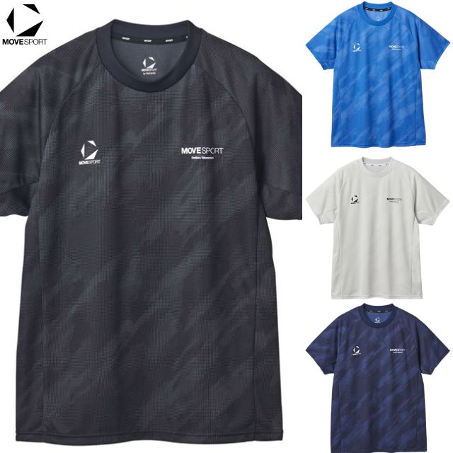 【1枚までメール便OK】デサント(DESCENTE) ムーブスポーツ(MOVESPORT) バレーボール 総柄ジャガード 半袖シャツ [ST5SHT03M] Tシャツ【2025新作】